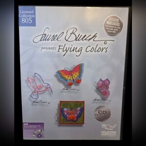 OESD 805 Laurel Burch Flying Colors Multi-Format CD Embroidery Designs EUC
